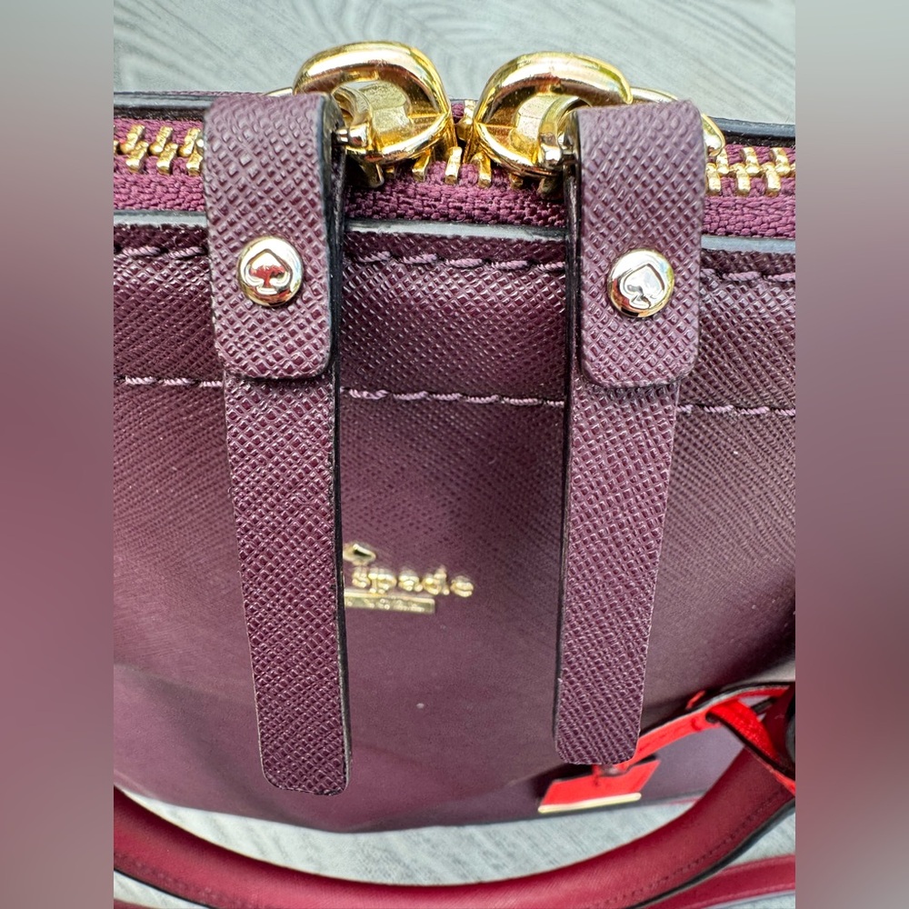 Kate Spade Purple and Red Satchel - Picture 8 of 16